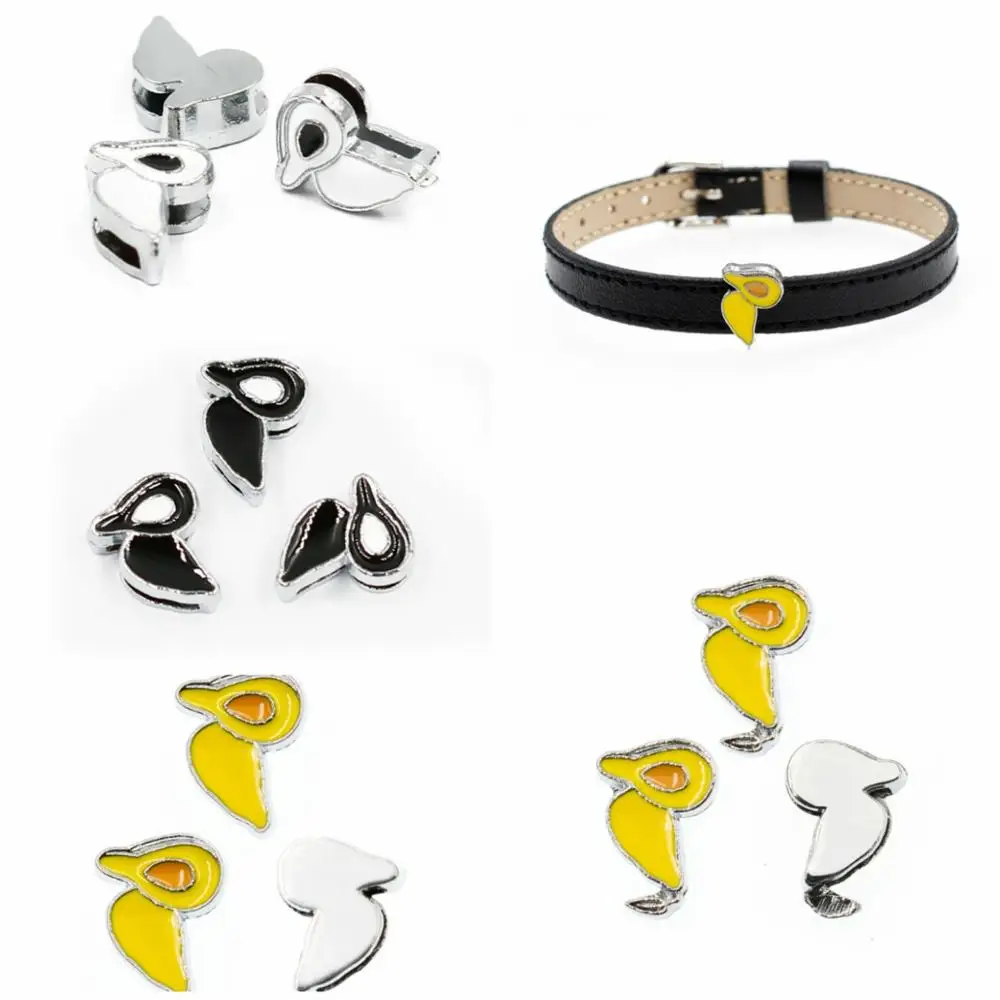 

New Arrival 10pcs/Lot 8mm Spider Bird Slide Charms Fit Pet Collar Wristbands Belts Bracelets DIY Jewelry Making