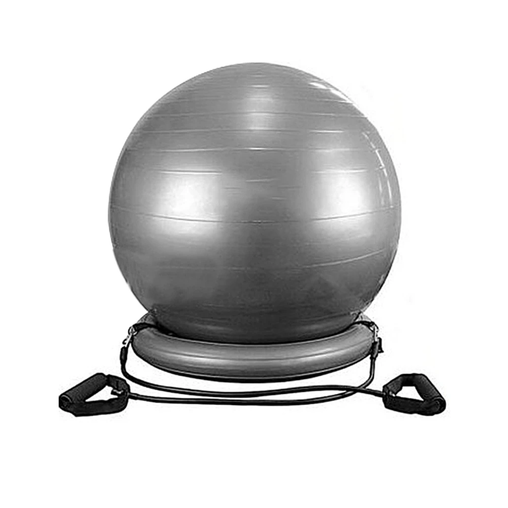 exercise ball with base and resistance bands