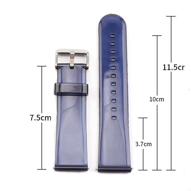Colorful Transparent PVC Strap for Men and Women - 20mm/22mm Replacement Band