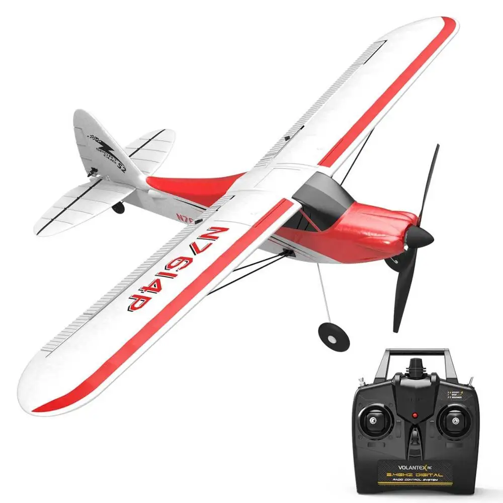 New Product !! Volantex Sport Cub 500 4 Channel Beginner Airplane with 6-Axis Gyro System and One-key Aerobatic Function (761-4)