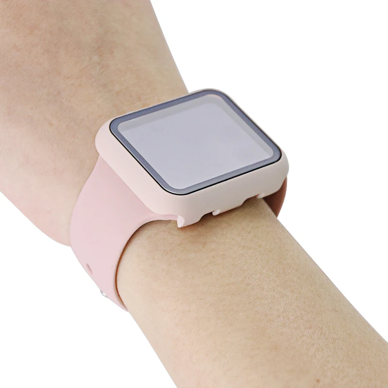 Защитный чехол+ силиконовый ремешок для apple watch 42 мм 38 мм сменный Браслет ремешок для apple watch 5 4 ремешок 44 мм 40 мм ремешок для часов
