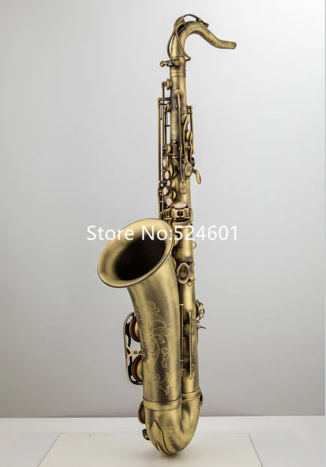 Tenor Saxophone Bb Tune Antique Copper Shell Decoration Professional Musical Instrument With Case Accessories