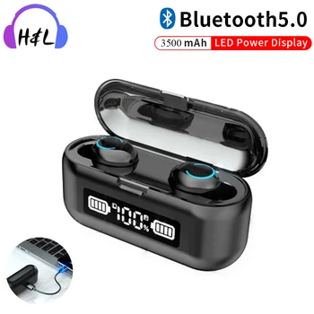 

New F9 TWS 3500mAh Wireless Bluetooth Earphones Headphones LED Display Headset Noise Cancel Waterproof Touch Control Earbuds