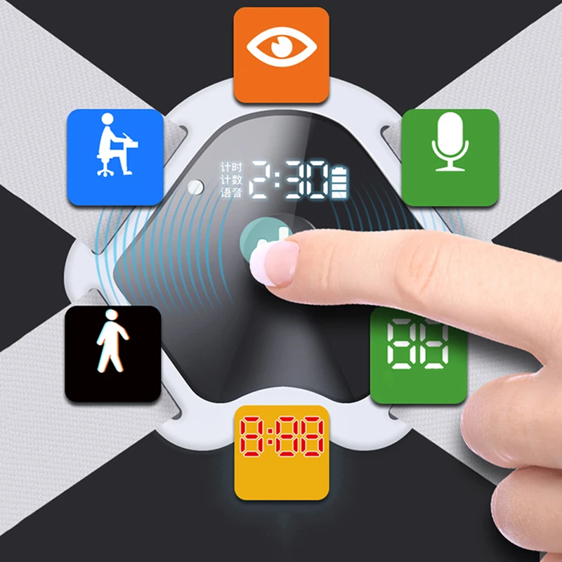 Intelligent Voice Posture Corrector LCD Display Timing Counting Voice Reminder Back Posture Corrector Adult Kids Back Support