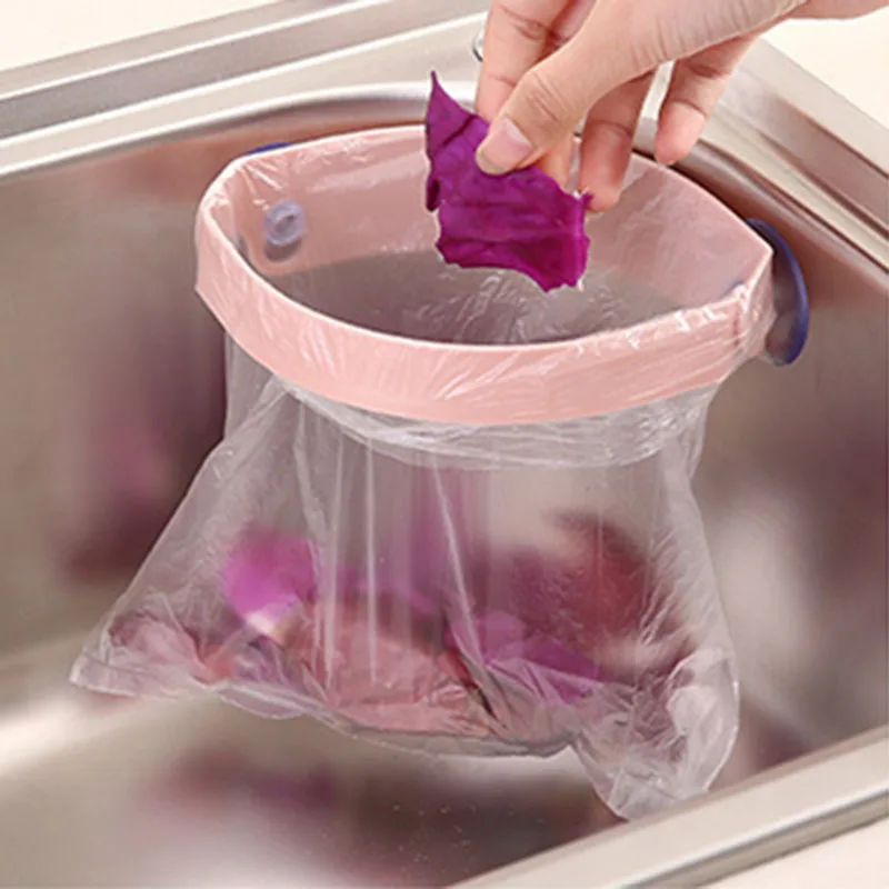 

Hot Sale Creative Power Suction Cup Garbage Bag Kitchen Clip Garbage Storage Rack Kitchen Accessories Organizer Dropshipping
