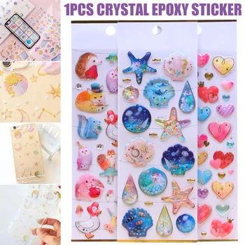 

Fantasy Crystal Epoxy Sticker DIY Decorative Stickers for Diary Scrapbooking Phone Case Decor NK-Shopping