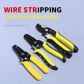 

Multifunctional Electrician Useful Cable Wire Stripper Cutter Crimper Automatic Terminal Stripping Crimping Plier Tools