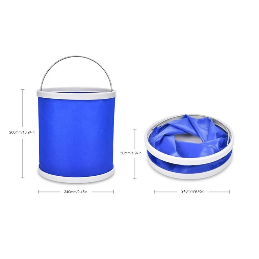 Portable Bucket Foldable Multifunctional Outdoor Fashing Bucket Sink for Camping Hiking Travel Fishing Washing