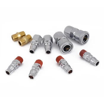 

10pcs Quick Coupler Air Quick Fittings Set Pneumatic Coupler 1/4'' Air Hose Connector Fittings Hardware For Air Tools Accessorie