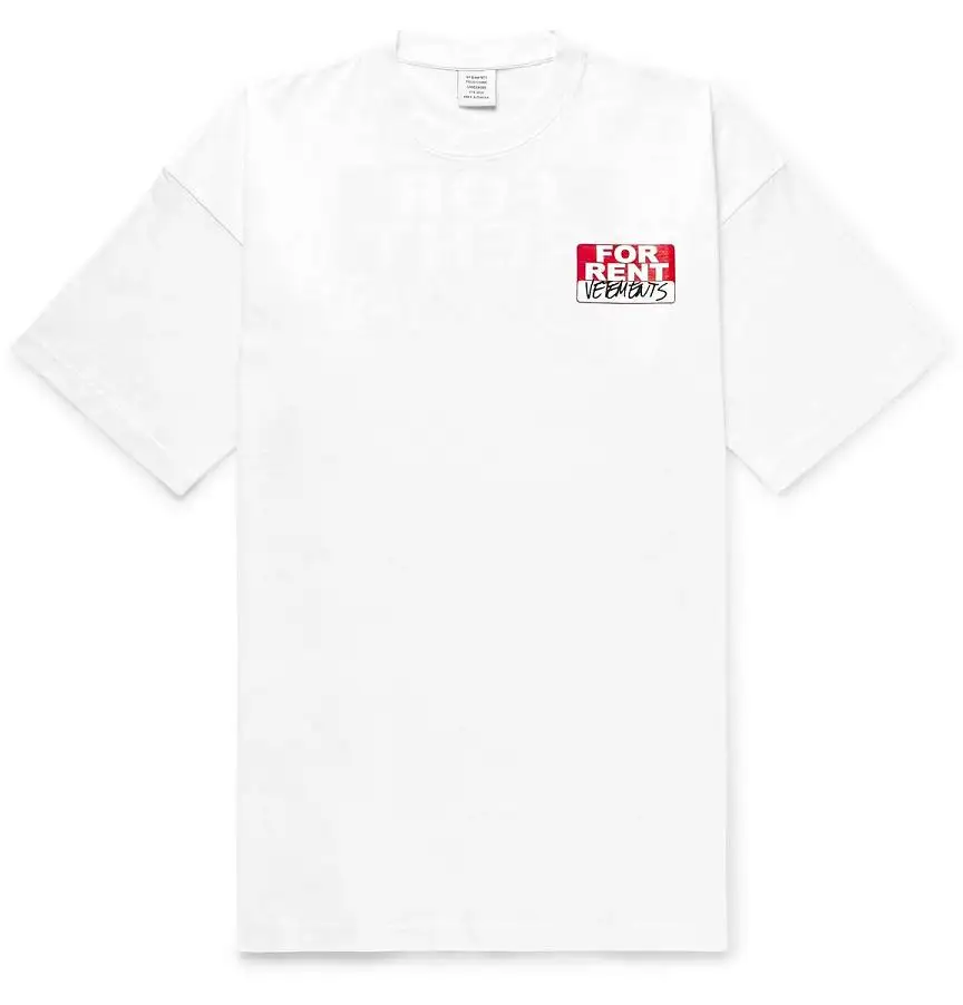 19ss Vetements, футболка, негабаритный логотип, напечатанный 1:1, высокое качество, для мужчин и женщин, для улицы, хип-хоп, Vetements, футболка