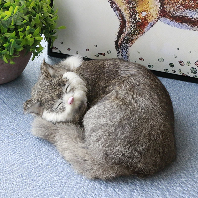 Simulation Cat Animal Doll Children's Toy Fake Cat Persian Cat Plush Toy Novelty Decoration Birthday Gift