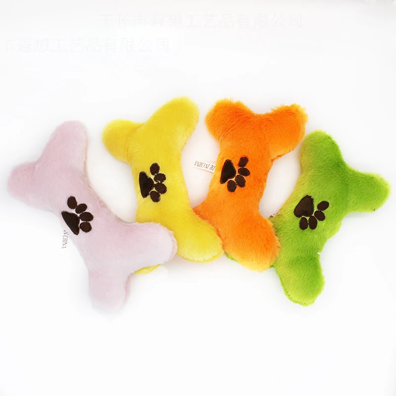 Pets Dog Squeaky Toy Dogs Accessories Interactive Toys Plush Bone