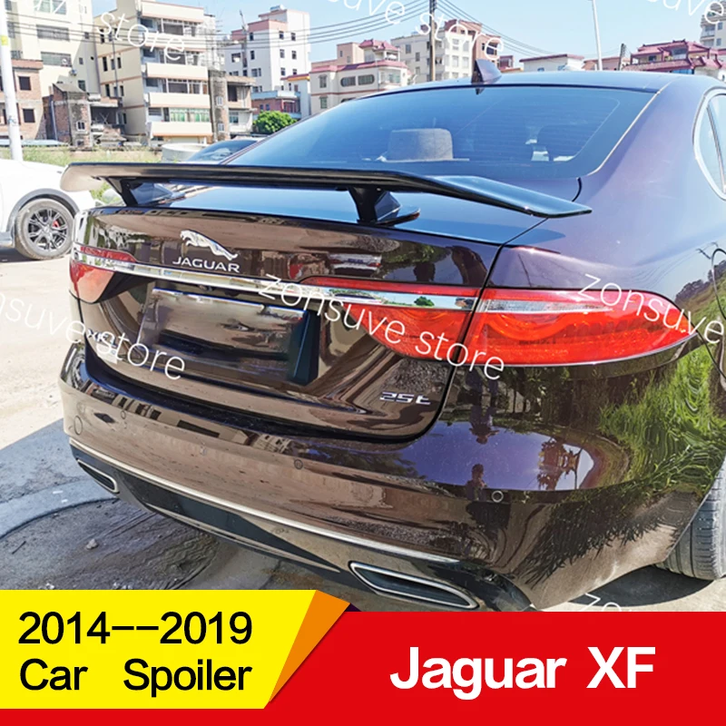 Используется для Jaguar XF спойлер 15 16 17 18 19 год заднего крыла переустановка Клея Аксессуары без перфорации