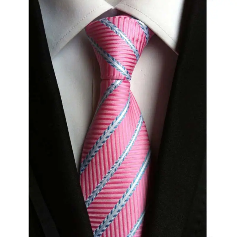 63Color Men's Ties Silk Neck Ties 8cm Jacquard Stripes Solid Dot Classic Necktie For Men Formal Business Wedding Party Gift