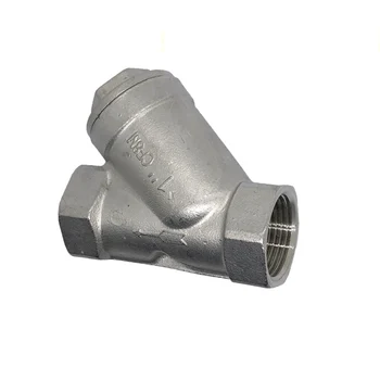 

1/2" 3/4" 1" BSP Female Thread 304 Stainless Steel Inline Y Type Filter Strainer Valve For Water Oil Gas