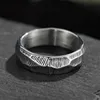 Charm 2021 Gothic Style Stainless Steel Geometry Aneis Men Wedding & Couple Rings Womens Band Jewelry Gift Anel 1