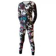 Производитель прямых продаж мужской кашемировый плюс толстый интегрированный теплый комплект нижнего белья с принтом осень зима теплая осенняя одежда