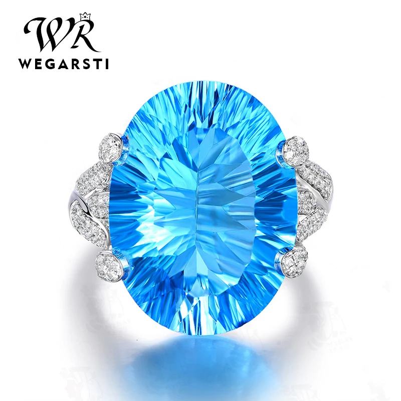 WEGARASTI, серебро 925, Ювелирное кольцо, модный Сапфир, вечерние, классические, 925 пробы, серебряные кольца, ювелирное изделие для женщин, подарок на помолвку