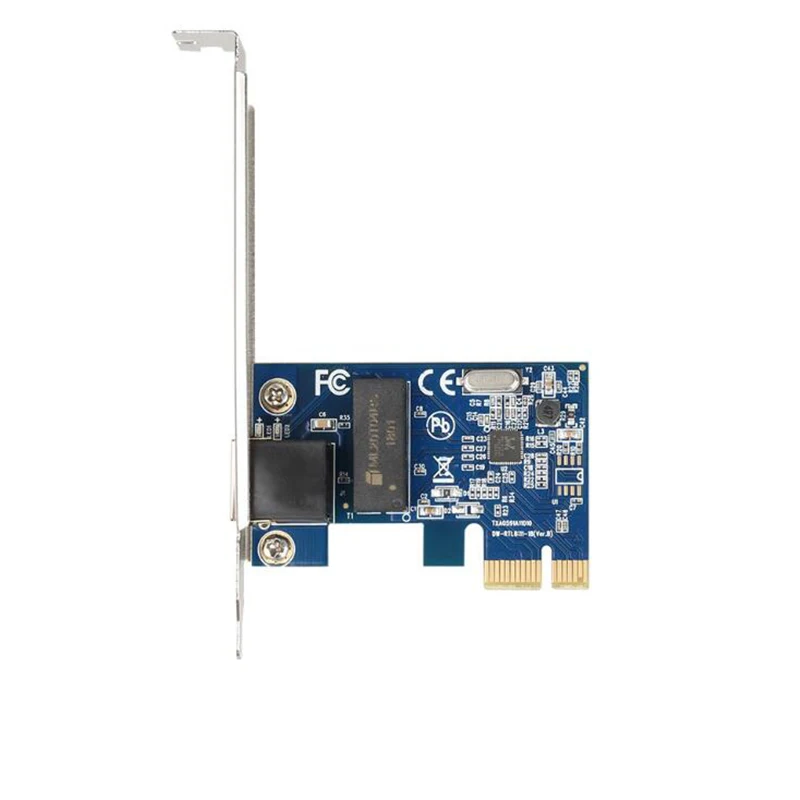 PCIE гигабитный сетевой карты RTL8111E 10/100/1000 Мбит/с PCI-E RJ45 LAN проводной Ethernet адаптер для настольных ПК Прямая