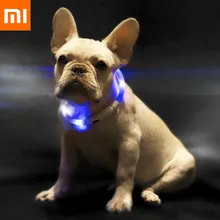 Xiaomi анти-pet светящийся ошейник для домашних животных Мягкий силикон можно отрезать usb зарядка светодиодный Предупреждение льный фонарь