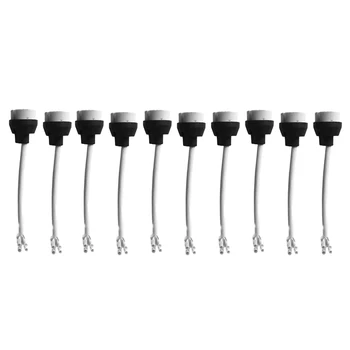 

10pcs Socket Base Connector Accessories Lamp Holder LED Spotlight Flexible Heat Resistant Home For GU10 Bulb With Cable Office