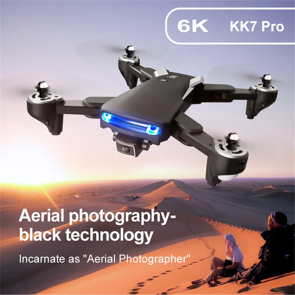 KK7 Pro GPS 6k Drone 5G WiFi FPV With 6K HD Camera Optical Flow Foldable 500M Control Distance RC Mini Quadcopter