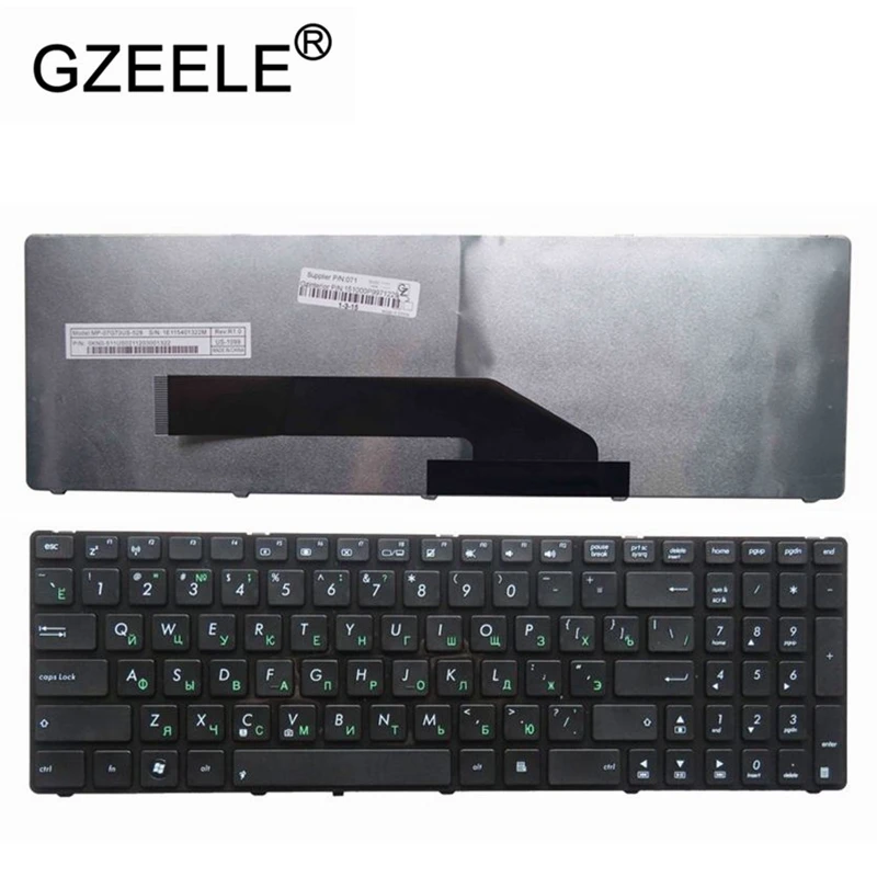 GZEELE NEW Laptop keyboard FOR ASUS 0KN0-EL1RU01 V090562BS1 0KN0-EL1RU01 04GNV91KRU00-1 X5A X5EAC X5EAE with frame RU russian