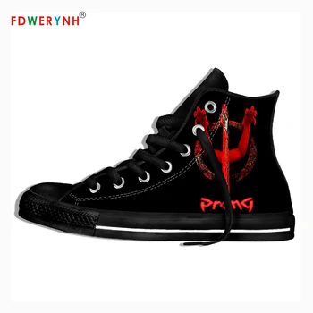 

Prong Music Fans Heavy Metal Band Logo Personalized Shoes Light Breathable Lace Upcanvas Casual Shoes