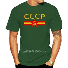 Nowy 2021 sprzedaż moda s CCCP młotek sierp koszulka koszulka tanie tanio CASUAL SHORT CN (pochodzenie) COTTON Cztery pory roku Na co dzień Z okrągłym kołnierzykiem 2018 men women Sukno Drukuj