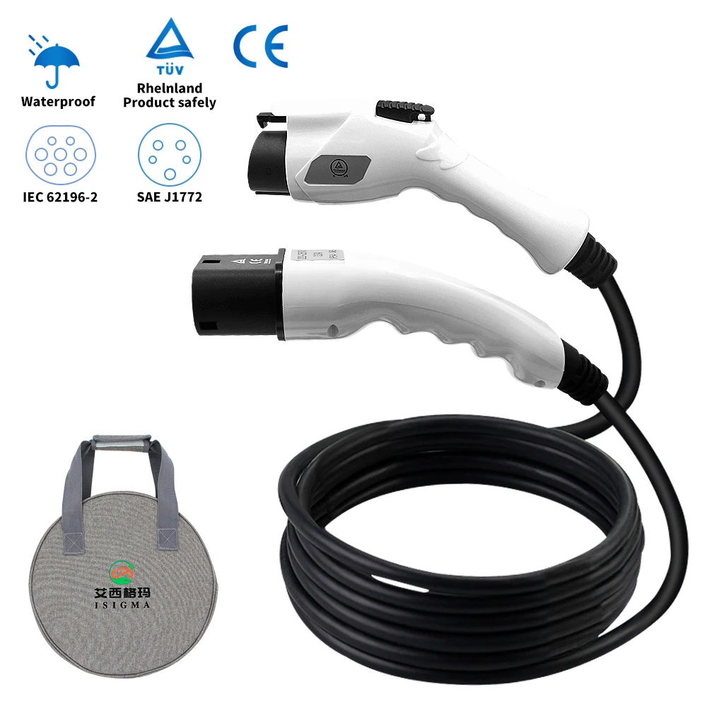 テスラモデル 3 ワイヤー充電器j1772 32aケーブルmennekes Iec 男性j1772 にtype1 タイプ 2 5 メートル Ev充電ケーブル Aliexpress
