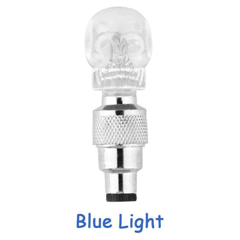 D - Blue Light Светильник для велосипедного клапана со спицами на колесиках светодиодный светильник с батареями для шин колпачки для велосипедного фонаря аксессуары для горного велосипеда - Цвет: D - Blue Light