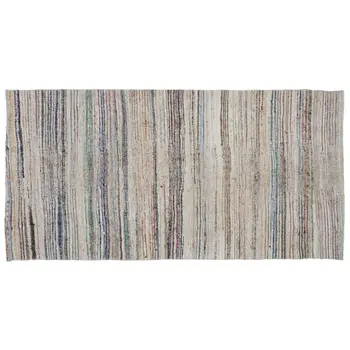 

Handmade Multicolor Vintage English Striped Rug Area Rug 150x302 Cm-4'11''X9'11''