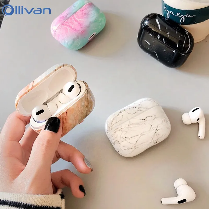 Мраморный чехол для Airpods Pro, беспроводной Bluetooth чехол для Airpods3, камуфляжный чехол для Apple Air Pods Pro, Жесткий Чехол для наушников