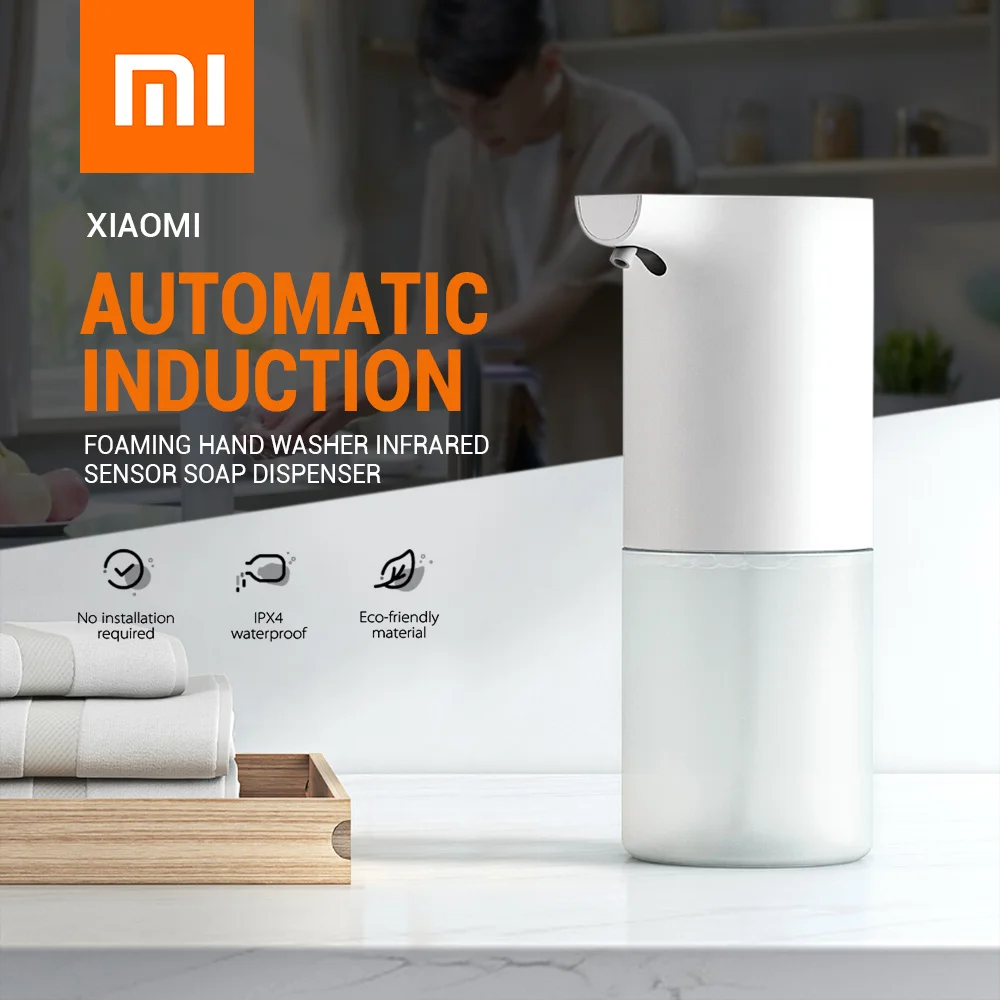 

xiaomi Automatic Induction Sensor Foaming Soap Dispenser Infrared Foaming Hand Washer Soap Dispensers For Bathroom Kitchen