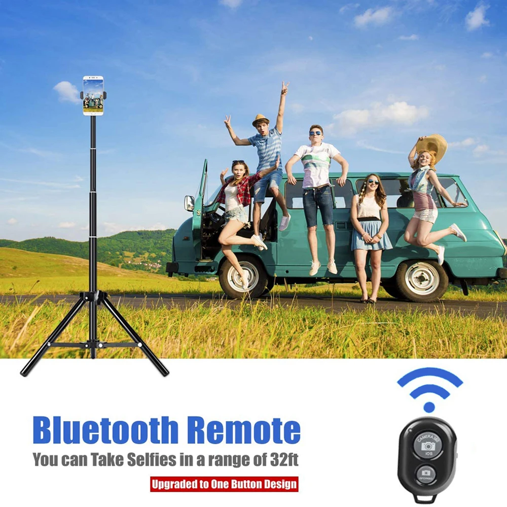 62 дюймовый штатив для селфи с держателем телефона Bluetooth дистанционный кольцевой