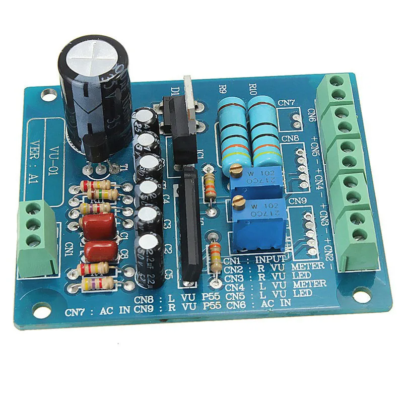 

AC 12V Stereo VU Meter Driver Board Amplifier DB Audio Level Input with Backlit FKU66