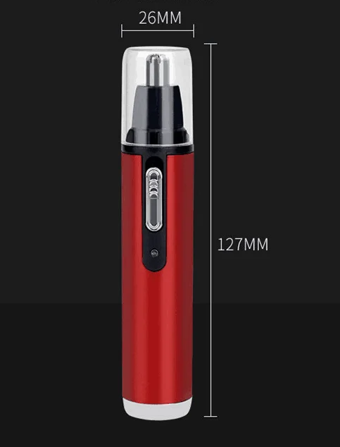 Quiet rechargeable electric small bottom noise male and female nostril and ear hair shaving double blade cleaning trimmer J06