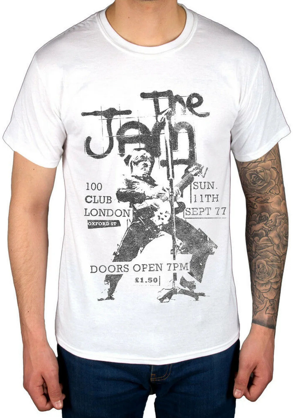 Официальная футболка The jam 100 Club 77 хлопковая Футболка со звуковыми эффектами в