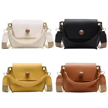 

Women Fashion Shoulder Messenger Bag PU Leather Solid Color Retro Handbag