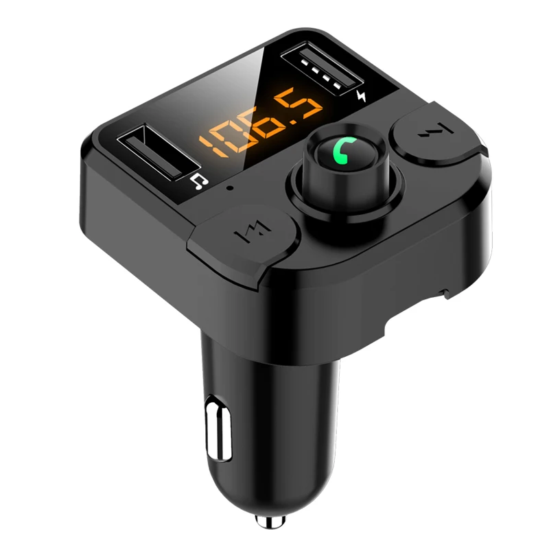 Car MP3 Player Wireless FM Transmitter Bluetooth 5.0 Car Kit Handsfree Calling A2DP Music Playing 2.1A 1A Dual USB Charger