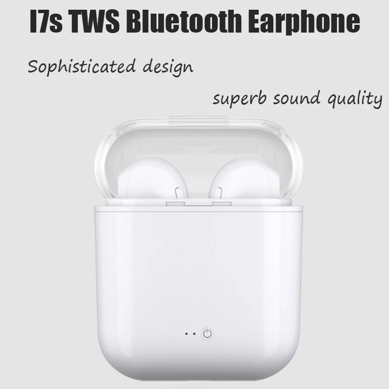 I7s наушники вкладыши TWS Bluetooth беспроводные спортивные с микрофоном зарядным