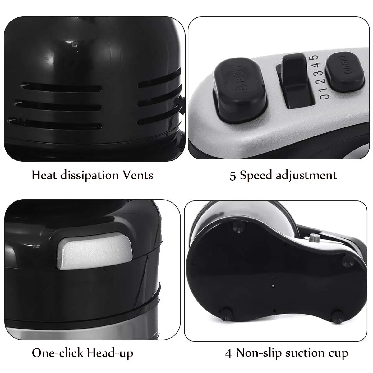 Electric Food Mixer Mute 4.2L Stainless Steel Bowl Table Stand Cake Dough Mixer Handheld Egg Beater Blender Kitchen Mixer