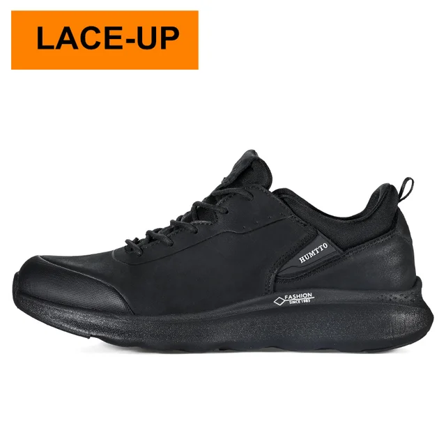 HUMTTO New Leather Mens Shoes Fashion Sneakers for Men Waterproof Winter Luxury Designer Brand Non-slip Black Man Casual Shoes Blcak 310477A