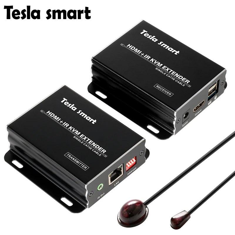 KVM удлинитель 120 м HDMI удлинитель IR HDMI KVM удлинитель CAT5e/6 TCP/IP Full HD Поддержка 3D, HDCP, EDID(один Отправитель+ один приемник
