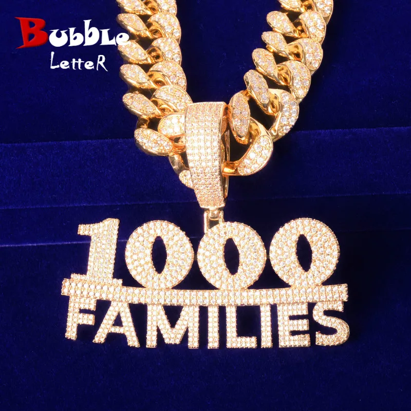 Number Combination Pendant Necklace AAAA Cubic Zircon Men's Hip Hop Rock Jewelry | Украшения и аксессуары