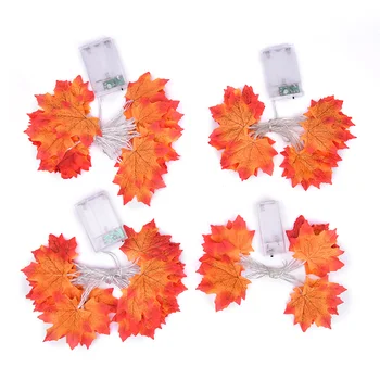 

4 Sizes Maple Leaves LED String Light AA Battery Operated Autumn Stair Garden Led Lights Christmas Tree Decoration Lighting