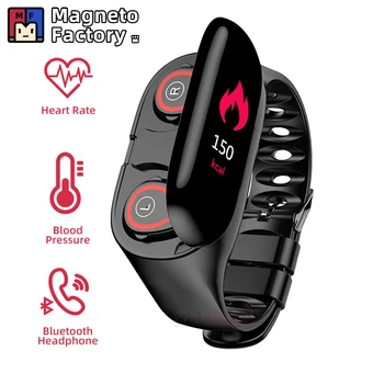 

M1 Smart Watch Heart Rate Monitor Bluetooth Earphone Fitness Tracker Blood Pressure Smartwatch for IOS Android Phone SportWatch