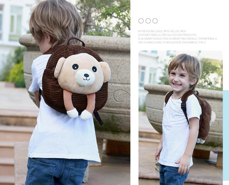 MOTOHOOD Cute Cartoon Kids Plush Backpack Toy School Bag Children's Gifts Kindergarten Boy Girl Baby Student Bags Backpack (12)