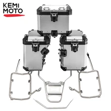 For BMW R1200GS R1250GS LC Pannier System Side and Top Boxes with Stainless Steel Racks for BMW GS 1200 GS LC 2014-2018
