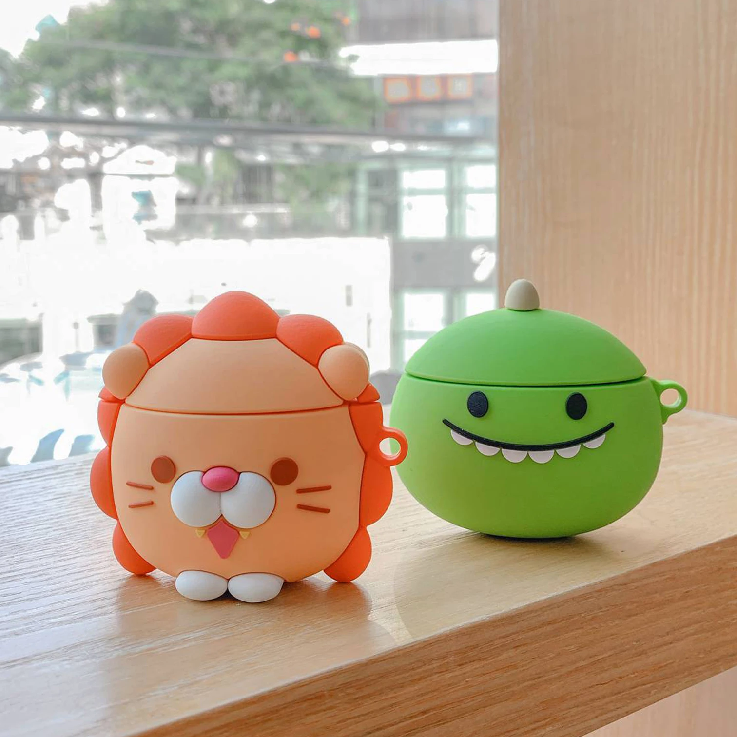 

Cartoon case For AirPods Case Cute lion dinosaur Pattern Silicone Protection Case For Apple Air pods 2 Bluetooth Earphone Case